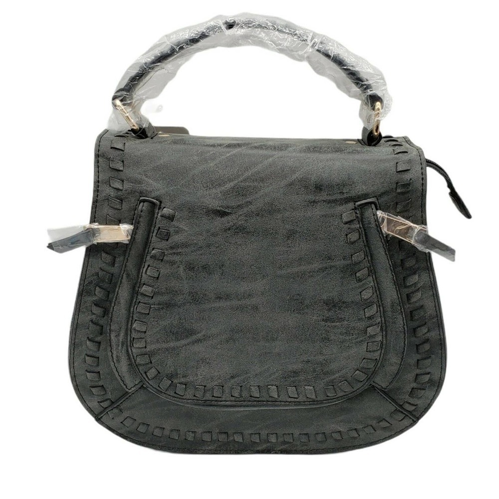 NEW!! MKF by Mia K. Handbag Grey Saddlebag Purse